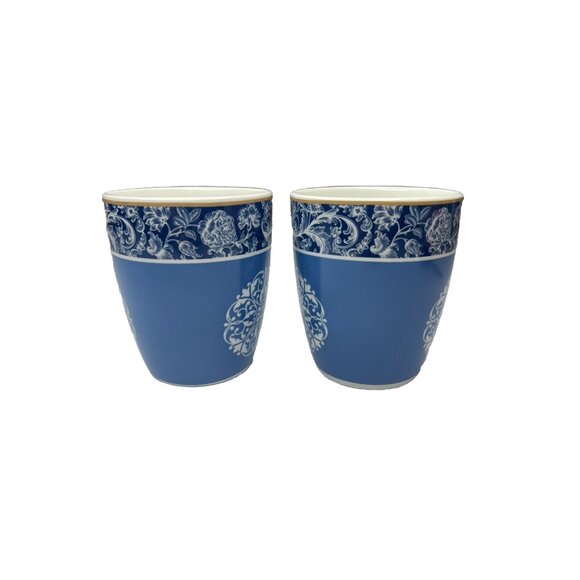 Set Of 2 Blue Coffee Cups From Country Door Dish Set Coffee Cup Tea Cup - Picture 2 of 6
